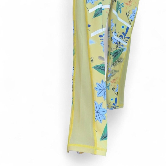 ZYIA Yellow Floral Leggings - Picture 3 of 8